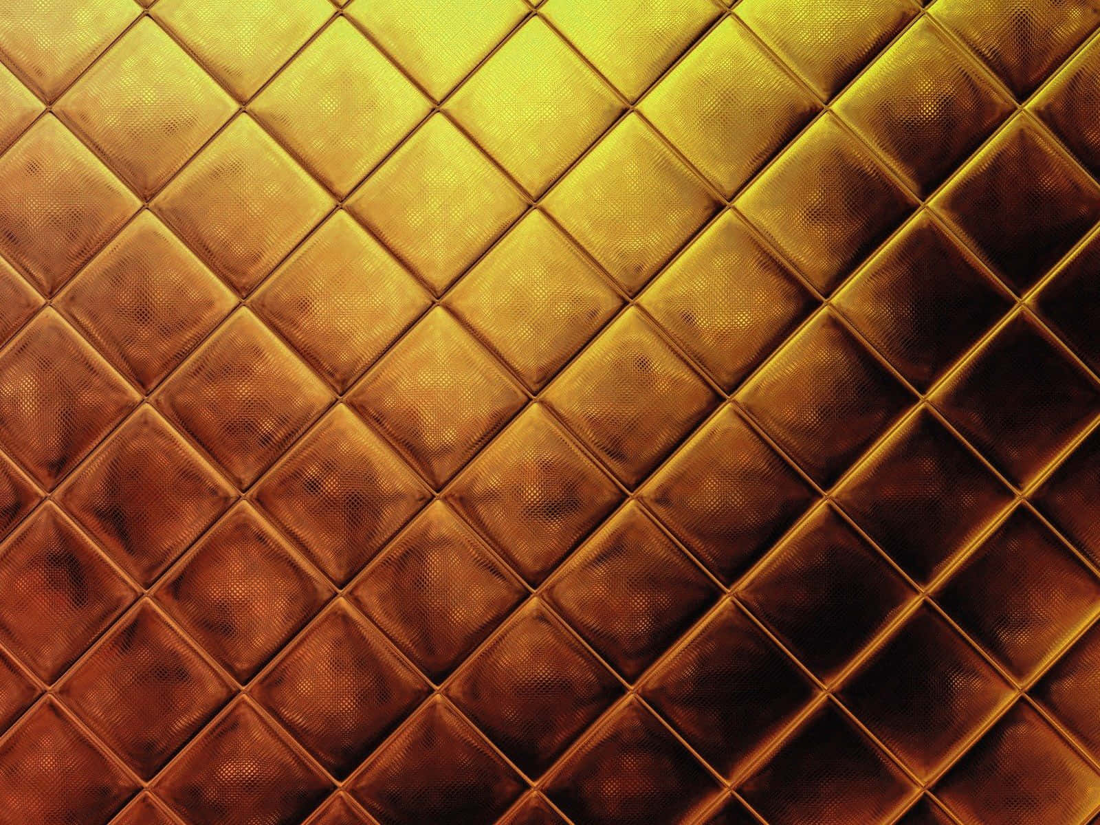 Enbaggrund I Guld Og Gul Farve Med Et Diamantmønster. Wallpaper