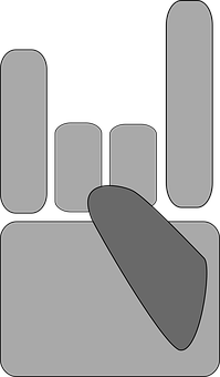 Metallic Hand Icon PNG