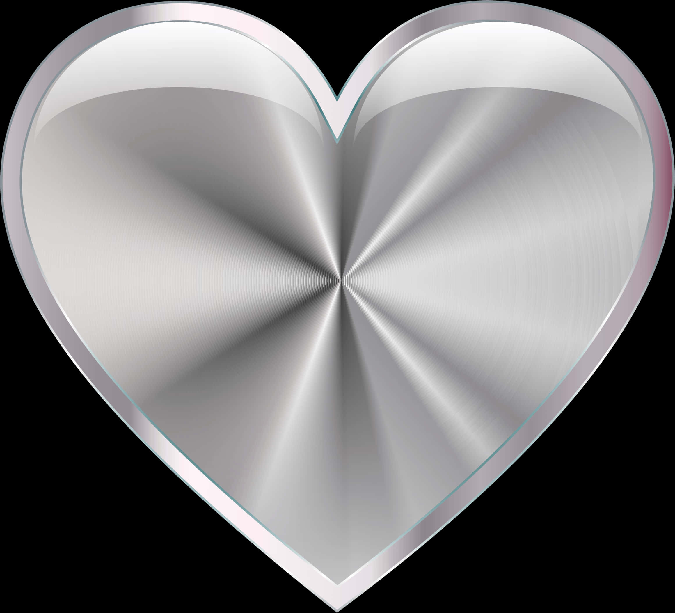 Metallic Heart Transparent Background PNG
