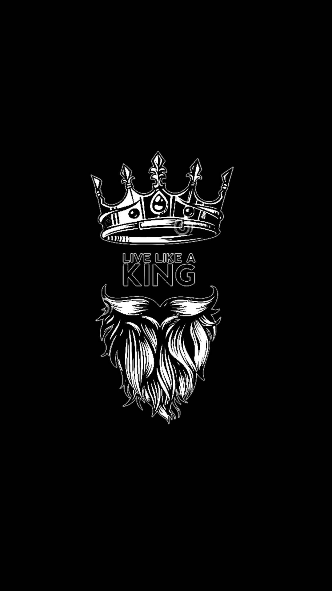 Metallic King Logo With Beard Wallpaper