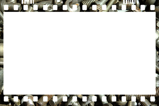 Metallic Parts Frame Background PNG