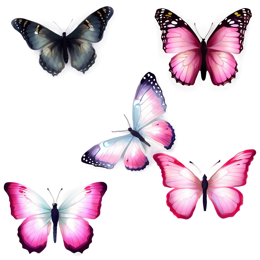 Download Metallic Pink Butterfly Png 05232024 | Wallpapers.com