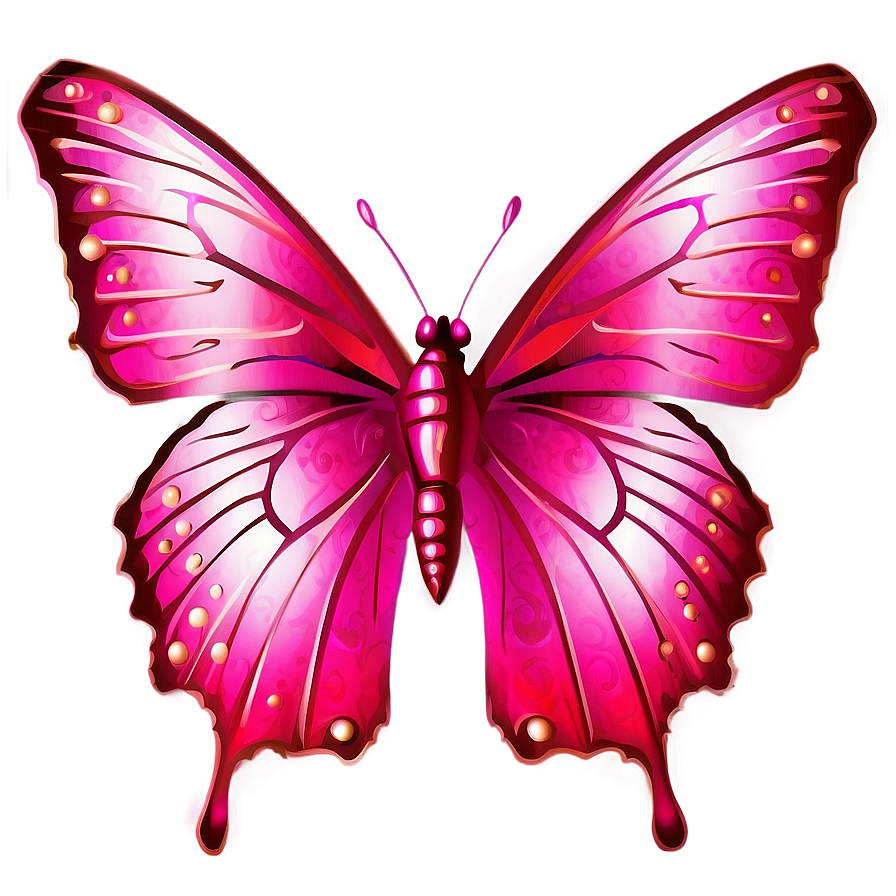 Download Metallic Pink Butterfly Png Aah2 | Wallpapers.com