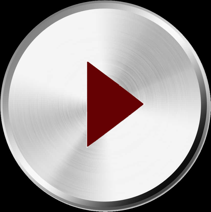 Metallic Play Button Icon PNG