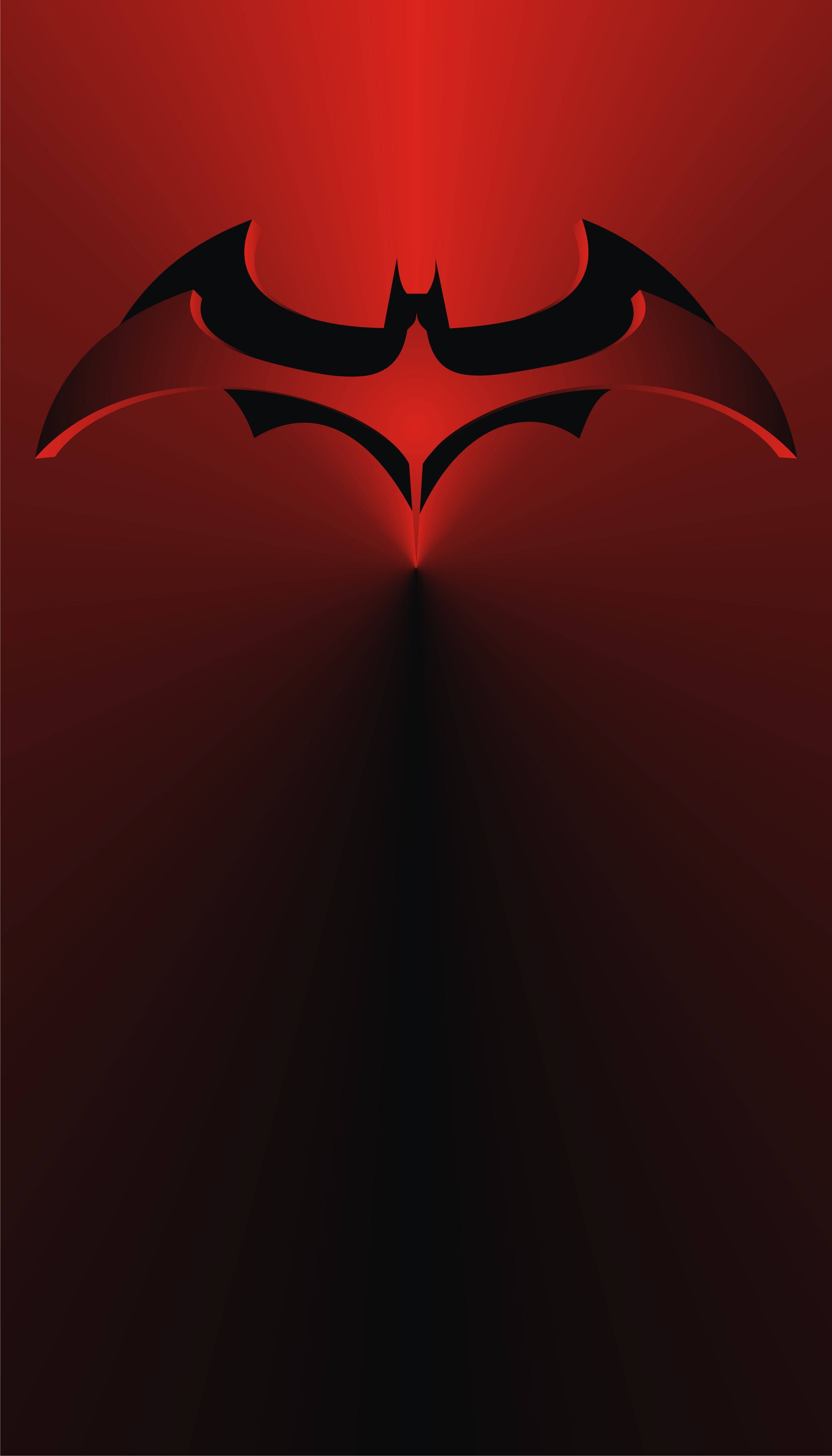 Metallic Red Batman Logo Iphone Wallpaper