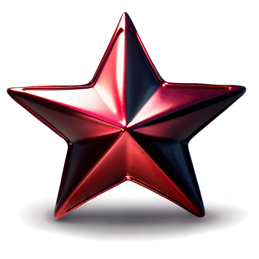 Download Metallic Red Star Png Piq | Wallpapers.com