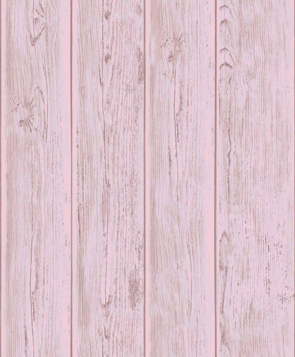 Bright and bold metallic Rose Gold wooden paneling Wallpaper