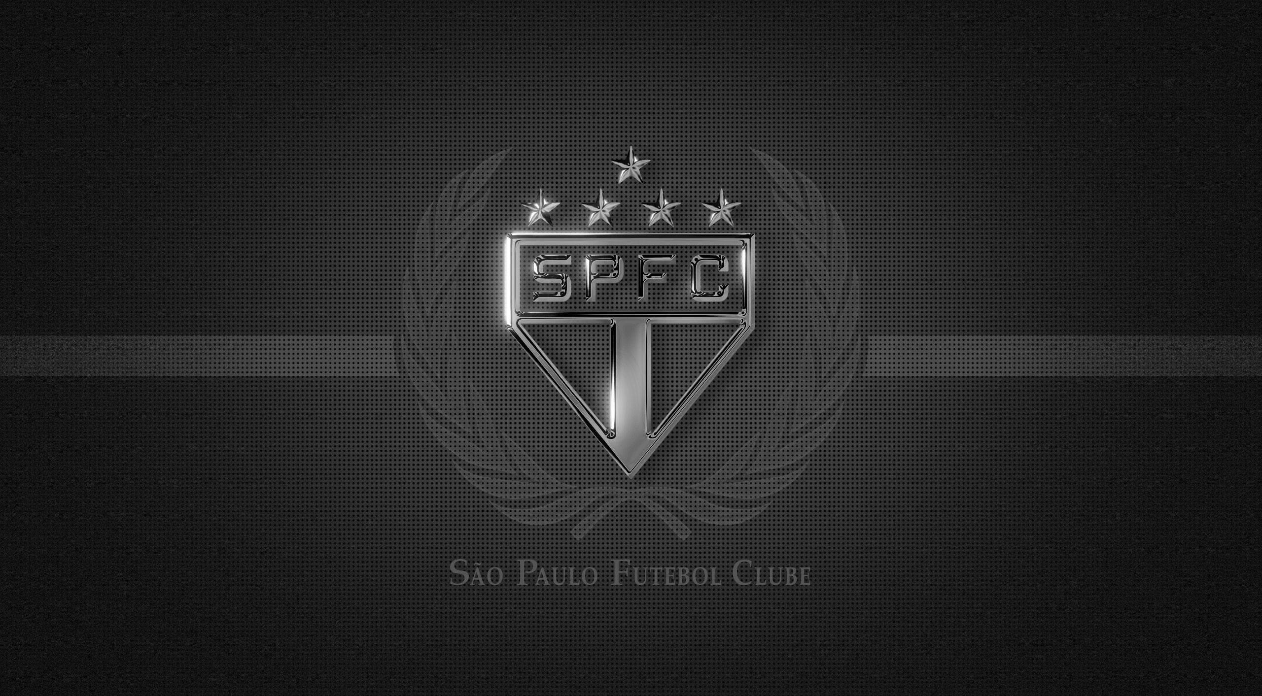 Metallic Sao Paulo Fc Emblem Wallpaper
