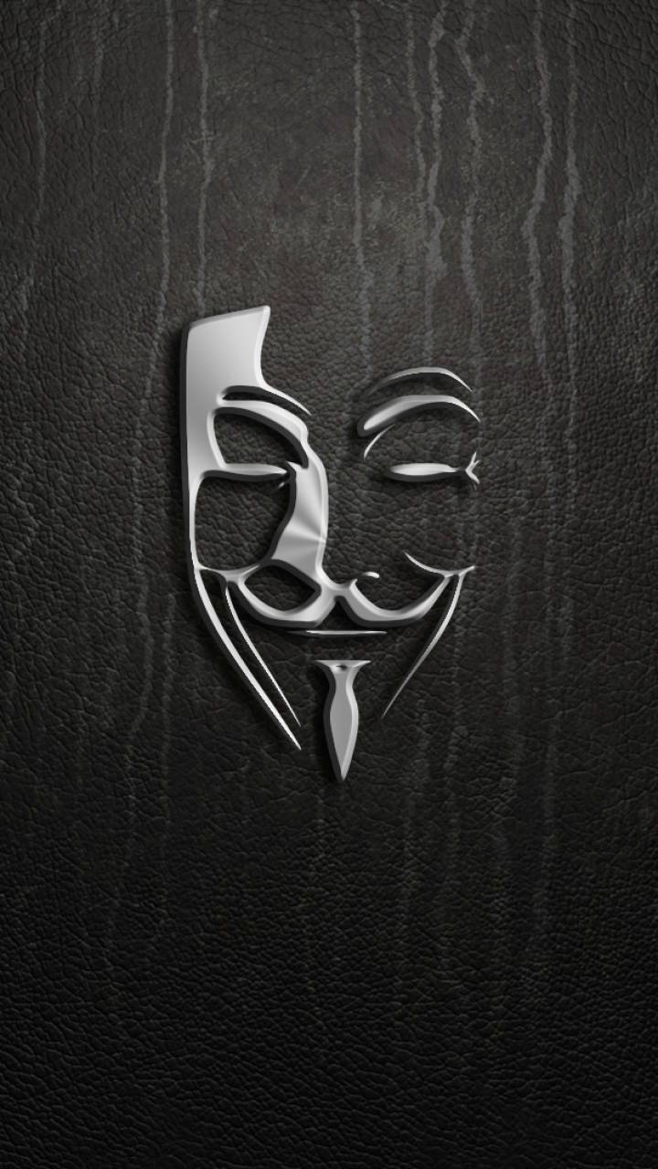 Metallic Silver Anonymous Mask