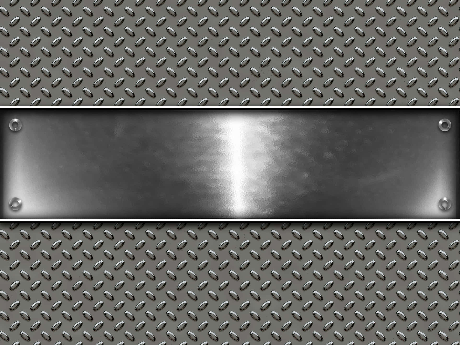 Metallic Silver Background Diamond Tread Plate