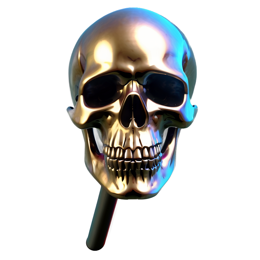 Metallic Skull Model Png A PNG