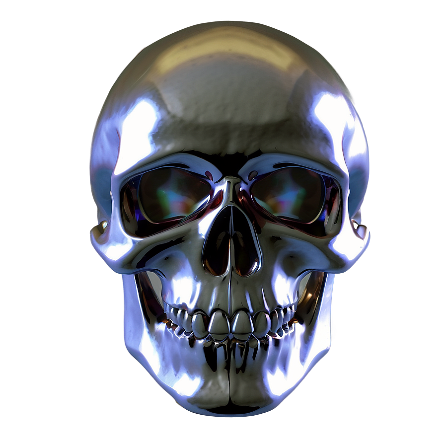 Metallic Skull Model Png C PNG