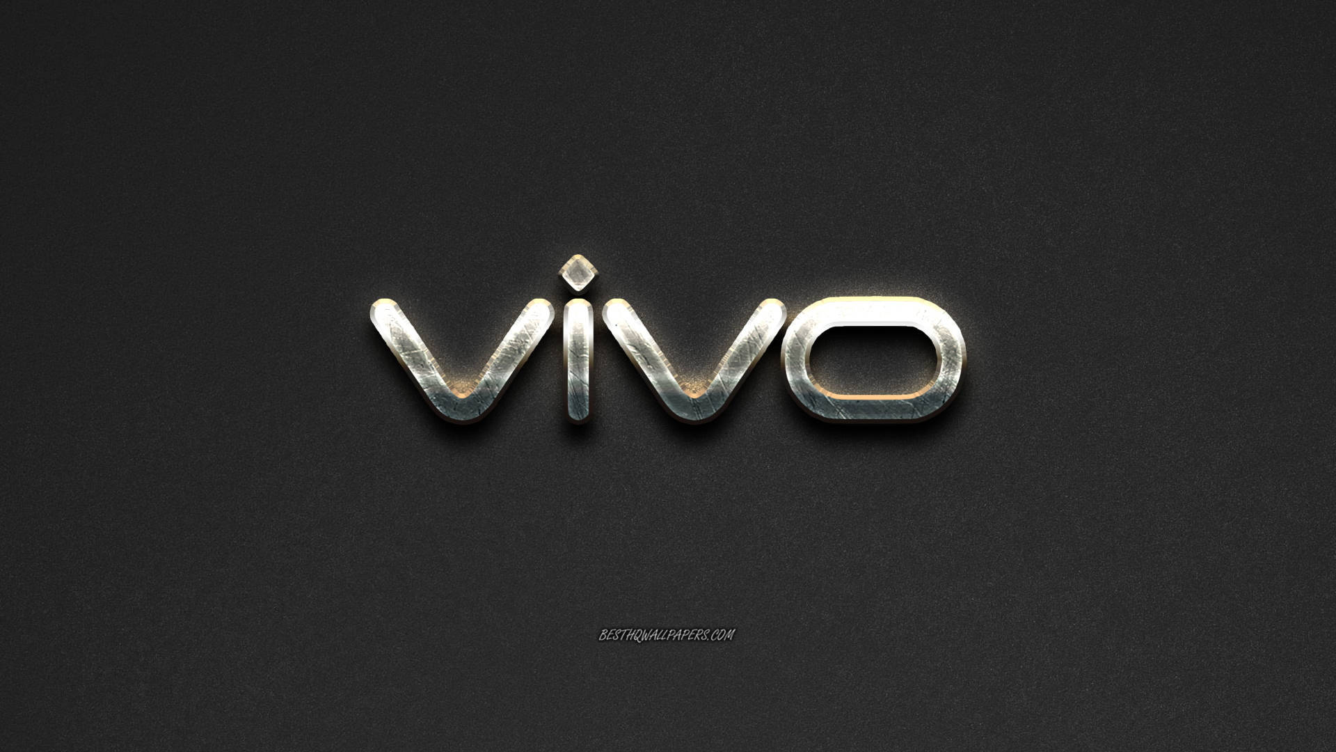 Metallic Vivo Logo Dark Wallpaper