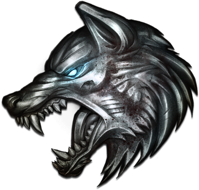 Metallic Wolf Logo Design PNG