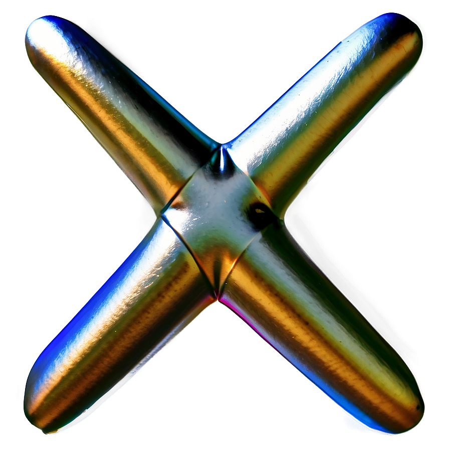 Metallic X Mark Png 05252024 PNG