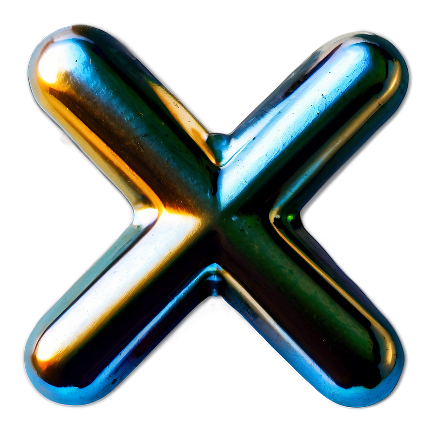 Metallic X Mark Png Xkr PNG