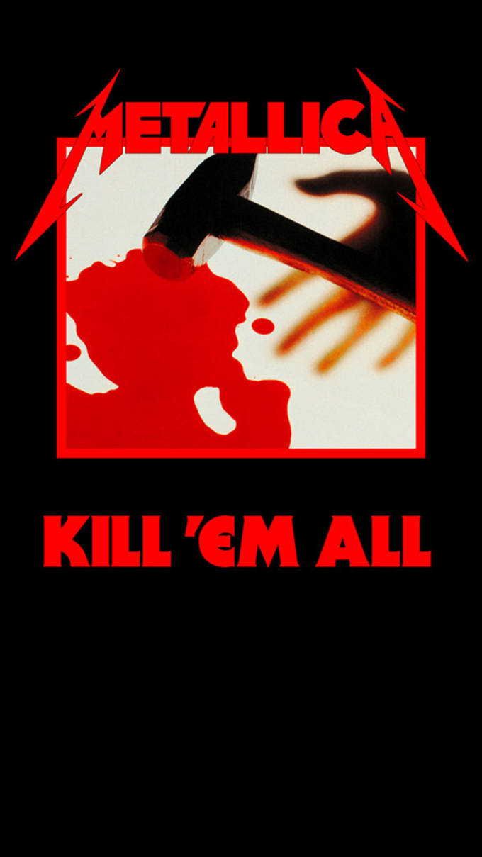 Karen Elson rocking out to Metallica's classic album 'Kill 'Em All' Wallpaper
