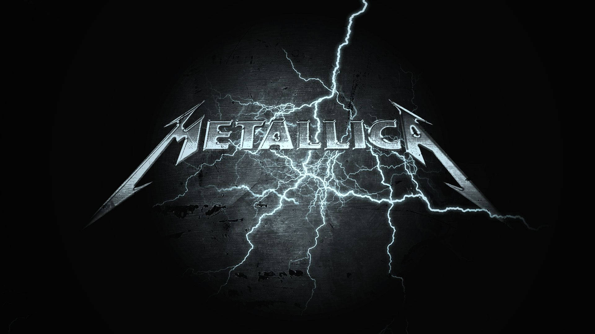Metallic Logo in Bright Lightning Wallpaper