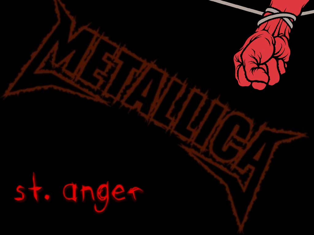 Get ready to rock out with the legendary heavy metal band Metallica and their iconic St. Anger album cover! Wallpaper