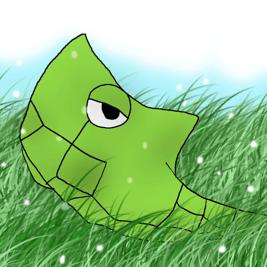 Metapod In The Grass Mobile Wallpaper
