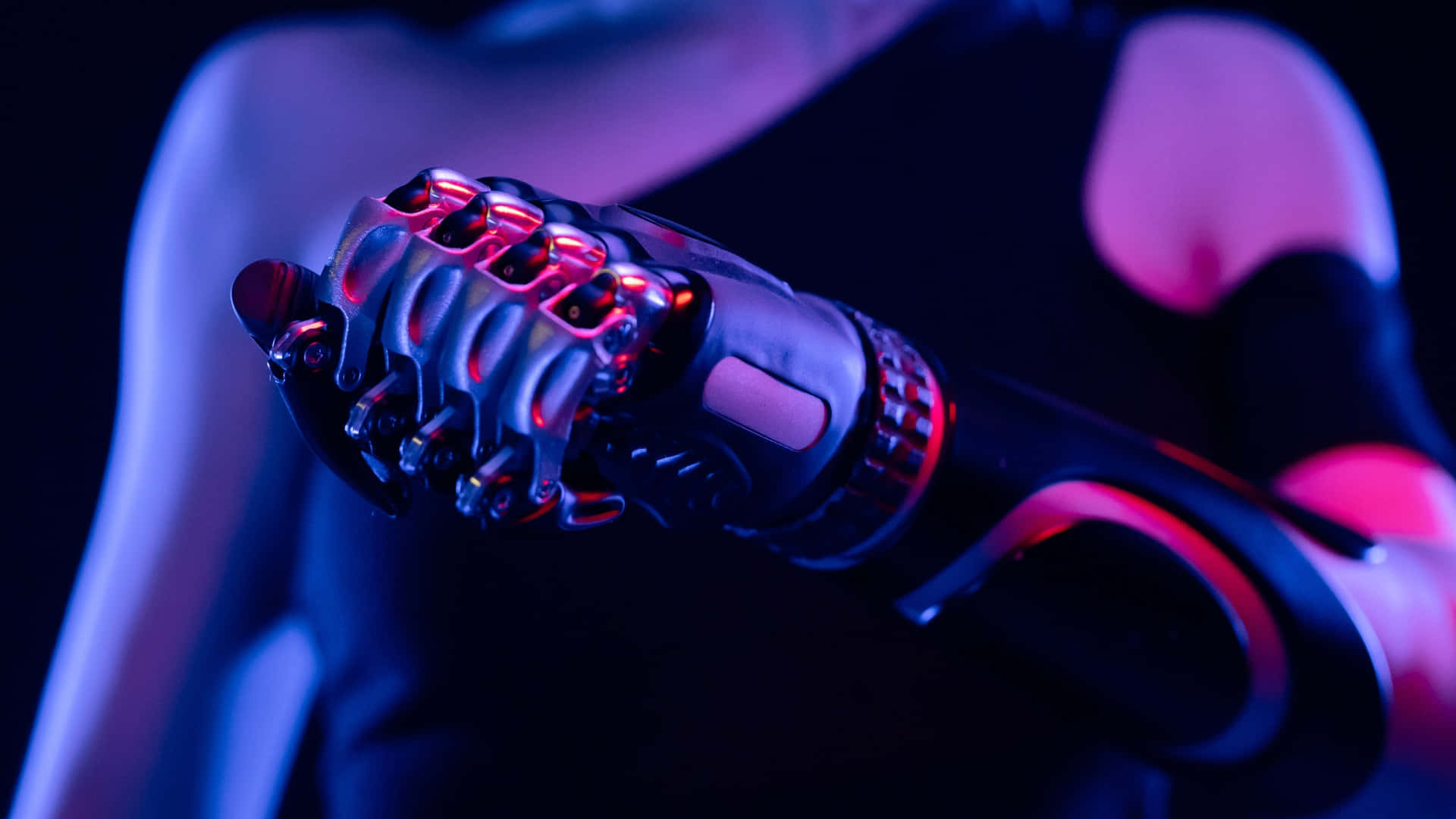 Tecnología De Brazo Robótico En El Metaverso Fondo de pantalla