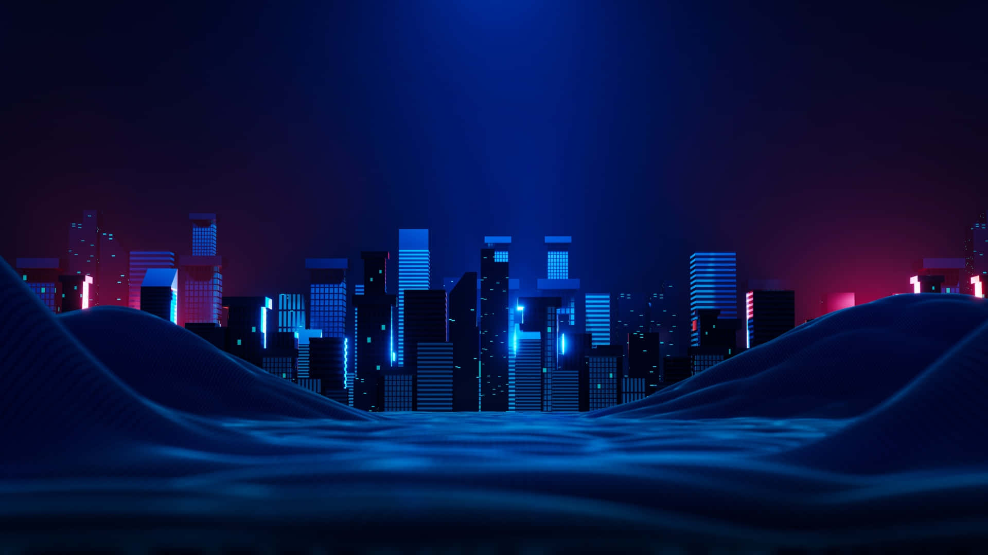 Metaverse Virtual Cityscape Wallpaper