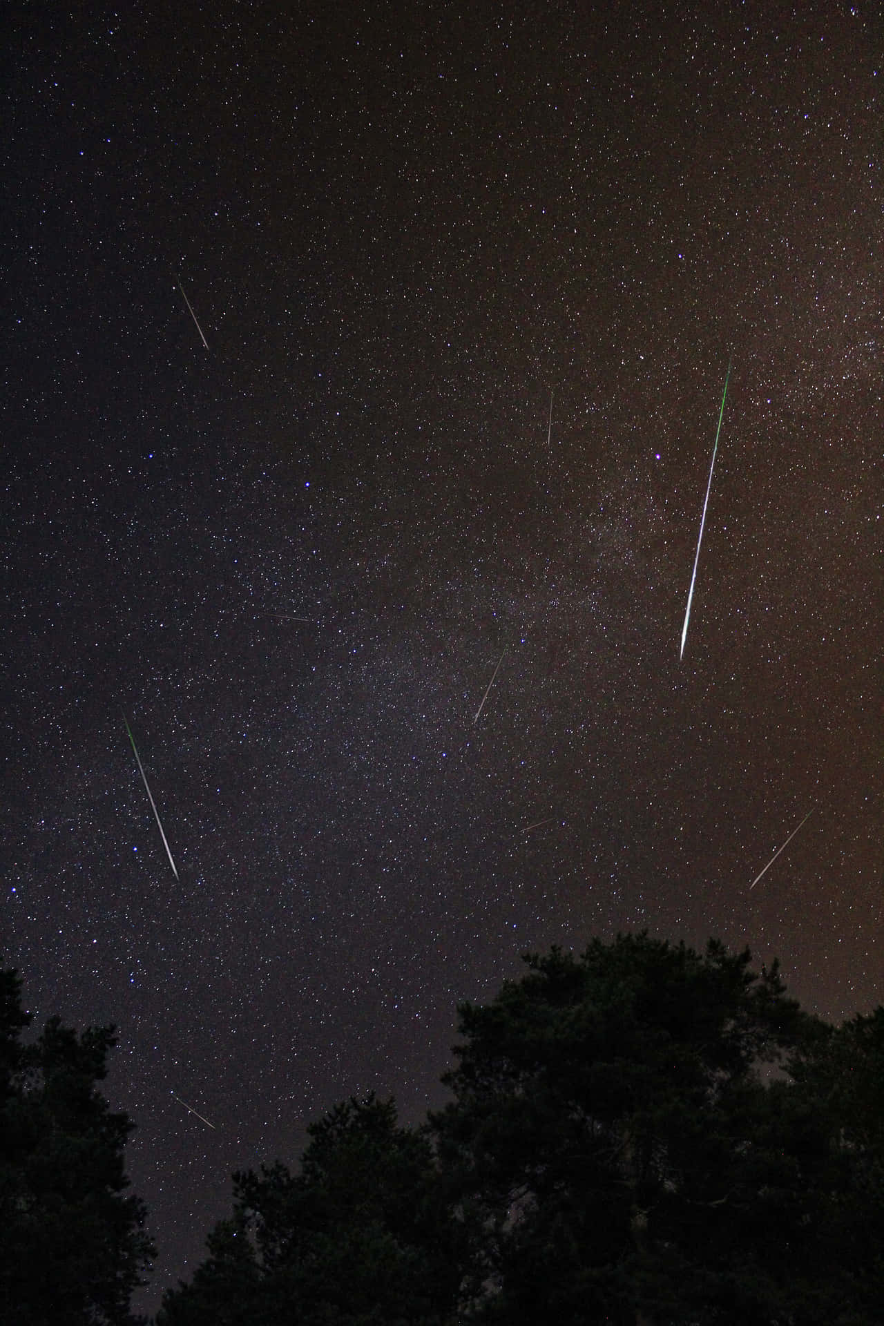 A Stunning Meteor Streaking Across the Night Sky Wallpaper