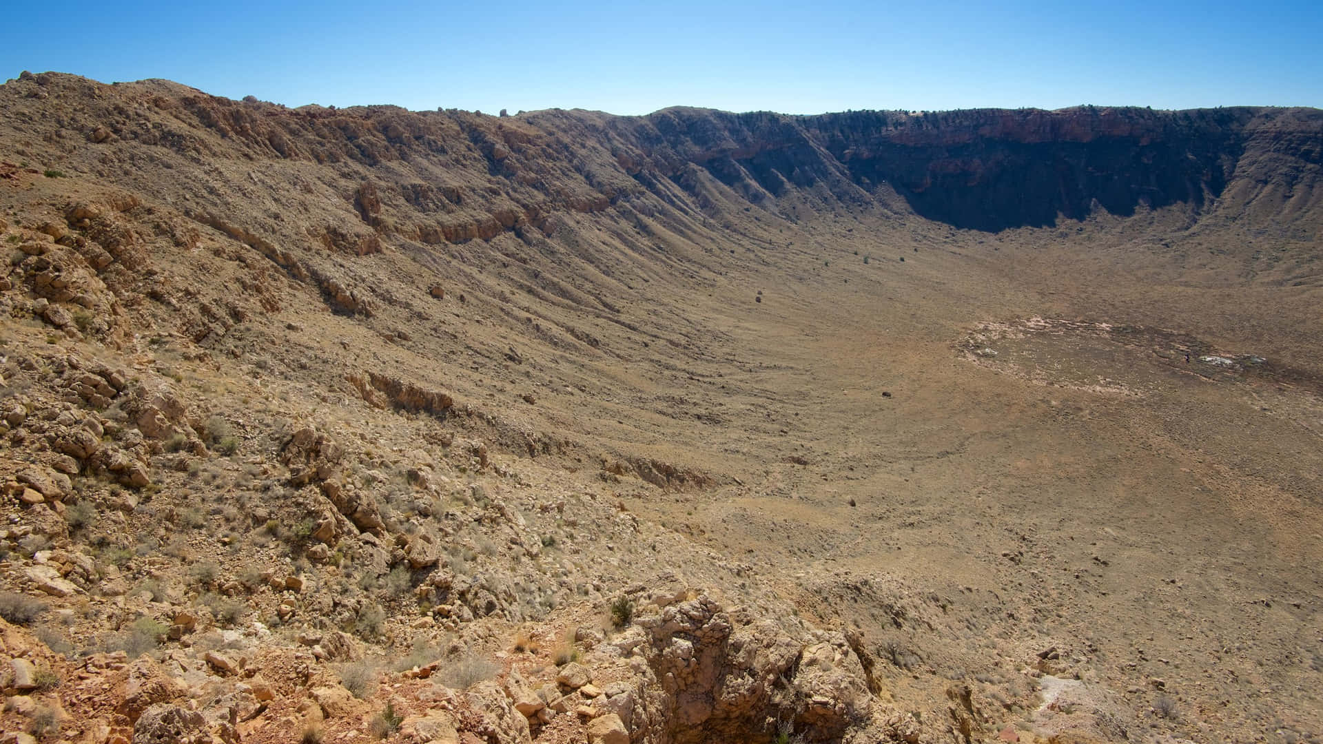 Cráterdel Meteorito Monumento Natural Gana Winslow Arizona. Fondo de pantalla