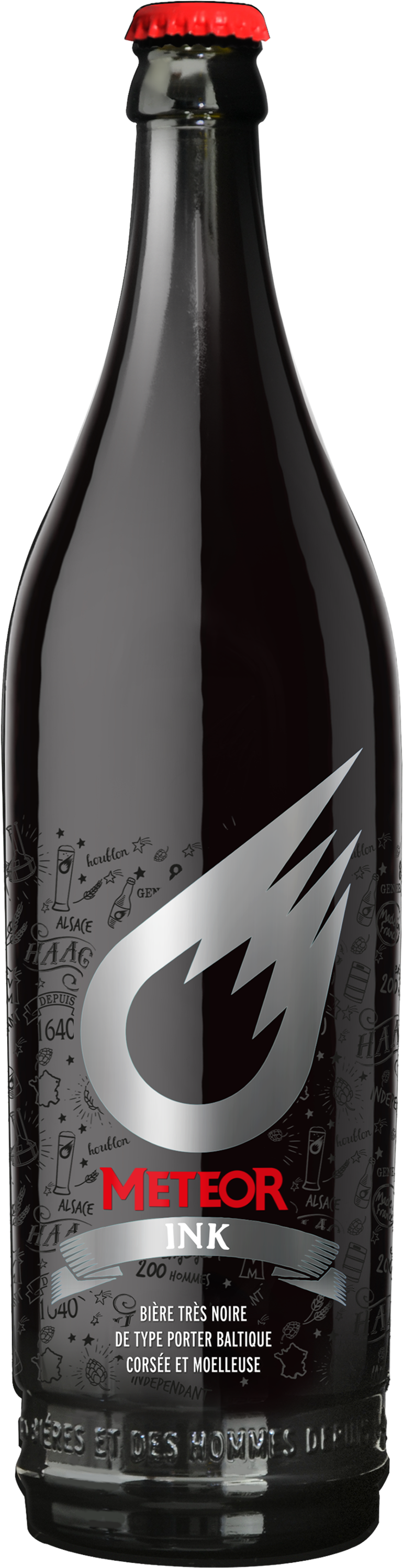 Meteor Ink Beer Bottle PNG
