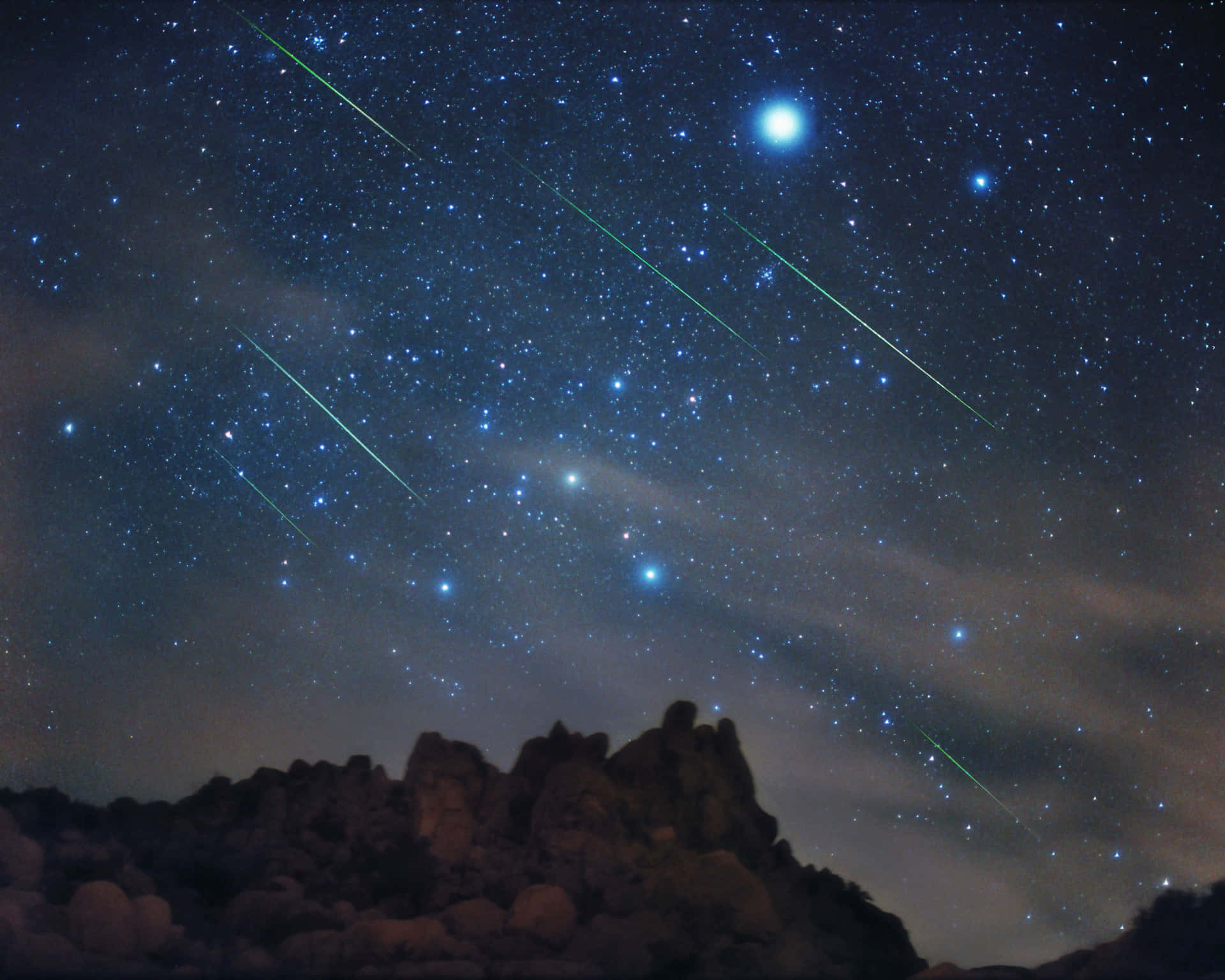 Watch a meteor light up the night sky