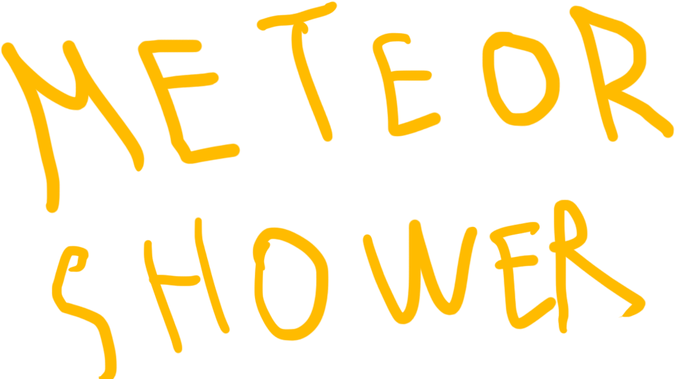 Meteor Shower Yellow Text Illustration PNG