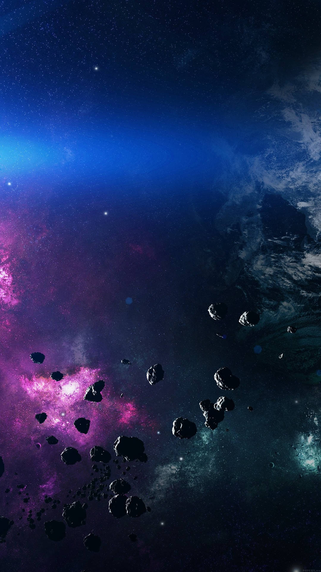 Meteors In Space Iphone Wallpaper