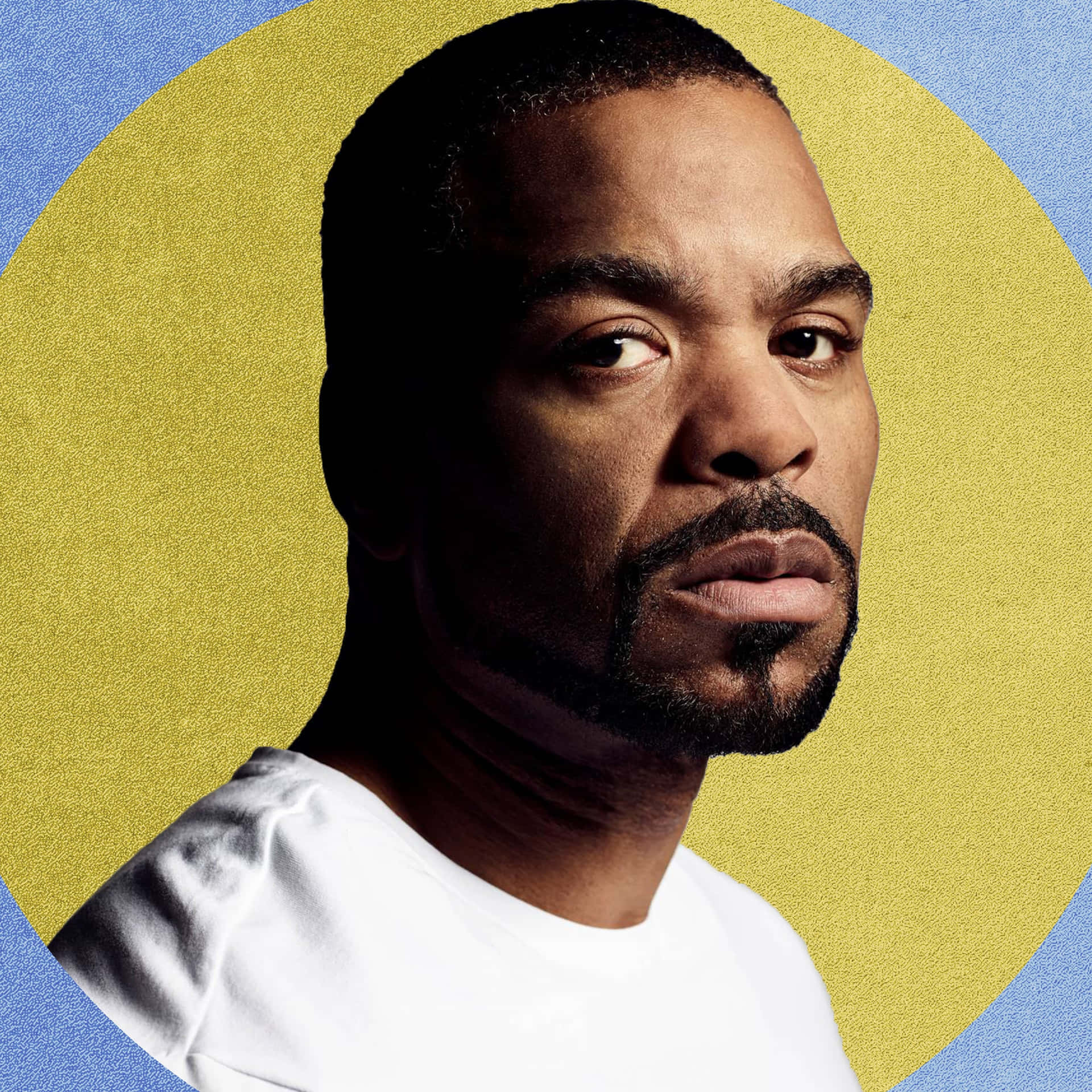 Portrait De Method Man Sur Fond Bleu Jaune Fond d'écran