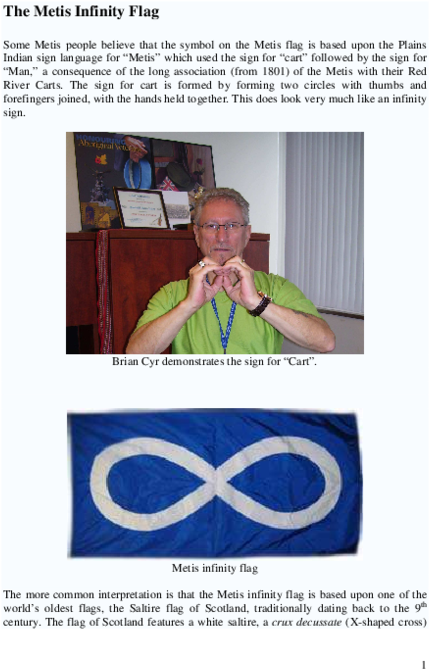 Metis Infinity Flagand Sign Language Demonstration PNG