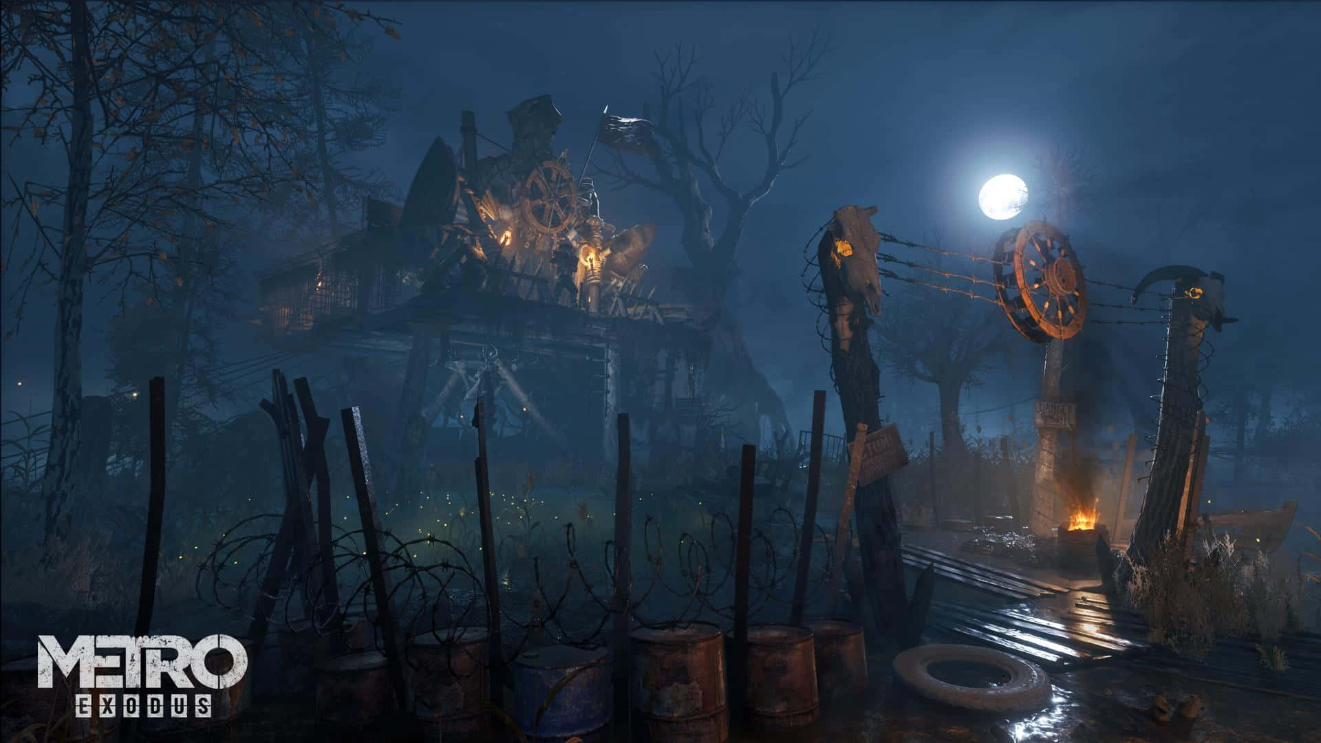 Metro Exodus_ Mysterious Swamp Night Scene Wallpaper