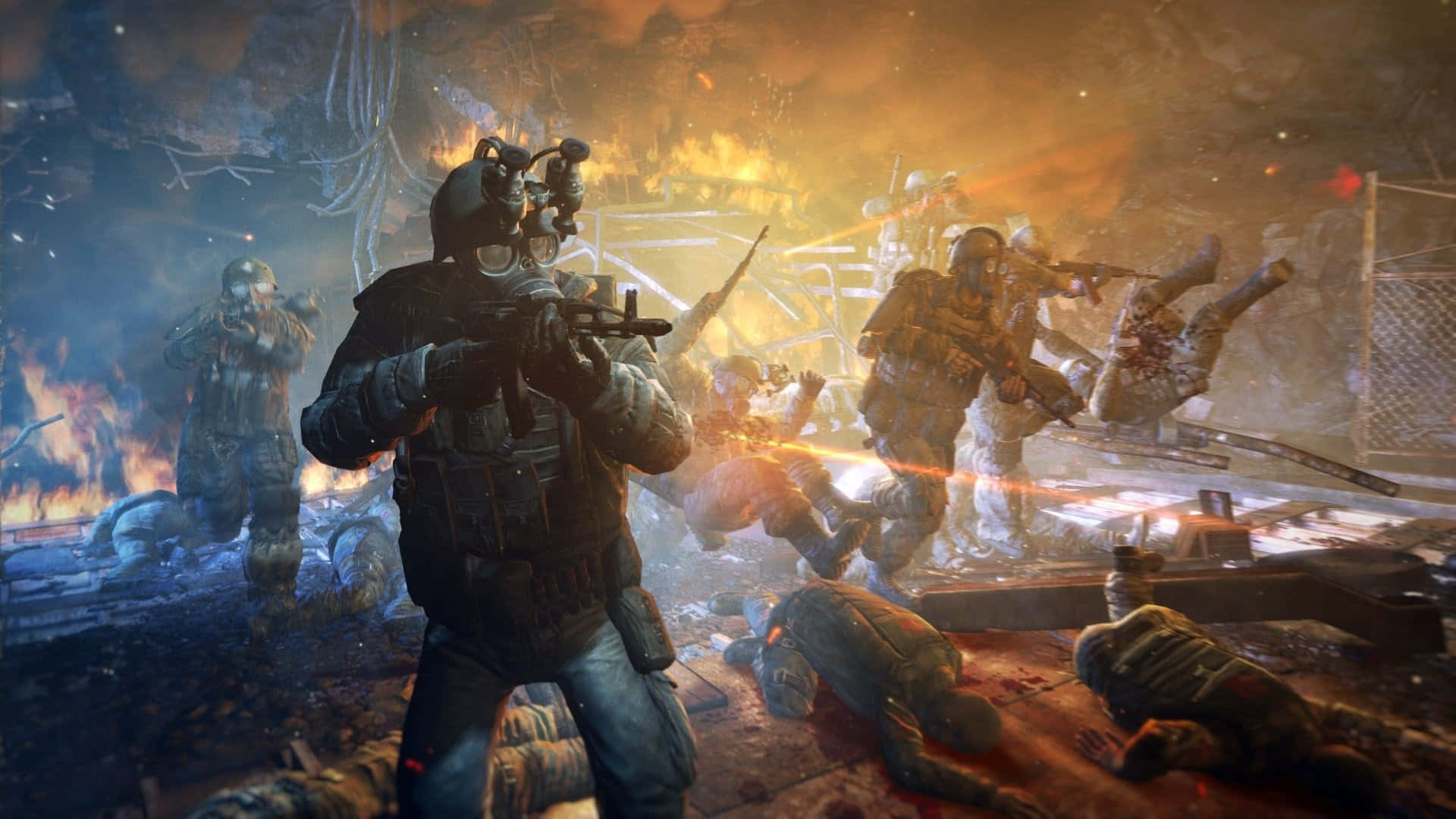 Metro_ Game_ Intense_ Firefight_ Scene Wallpaper