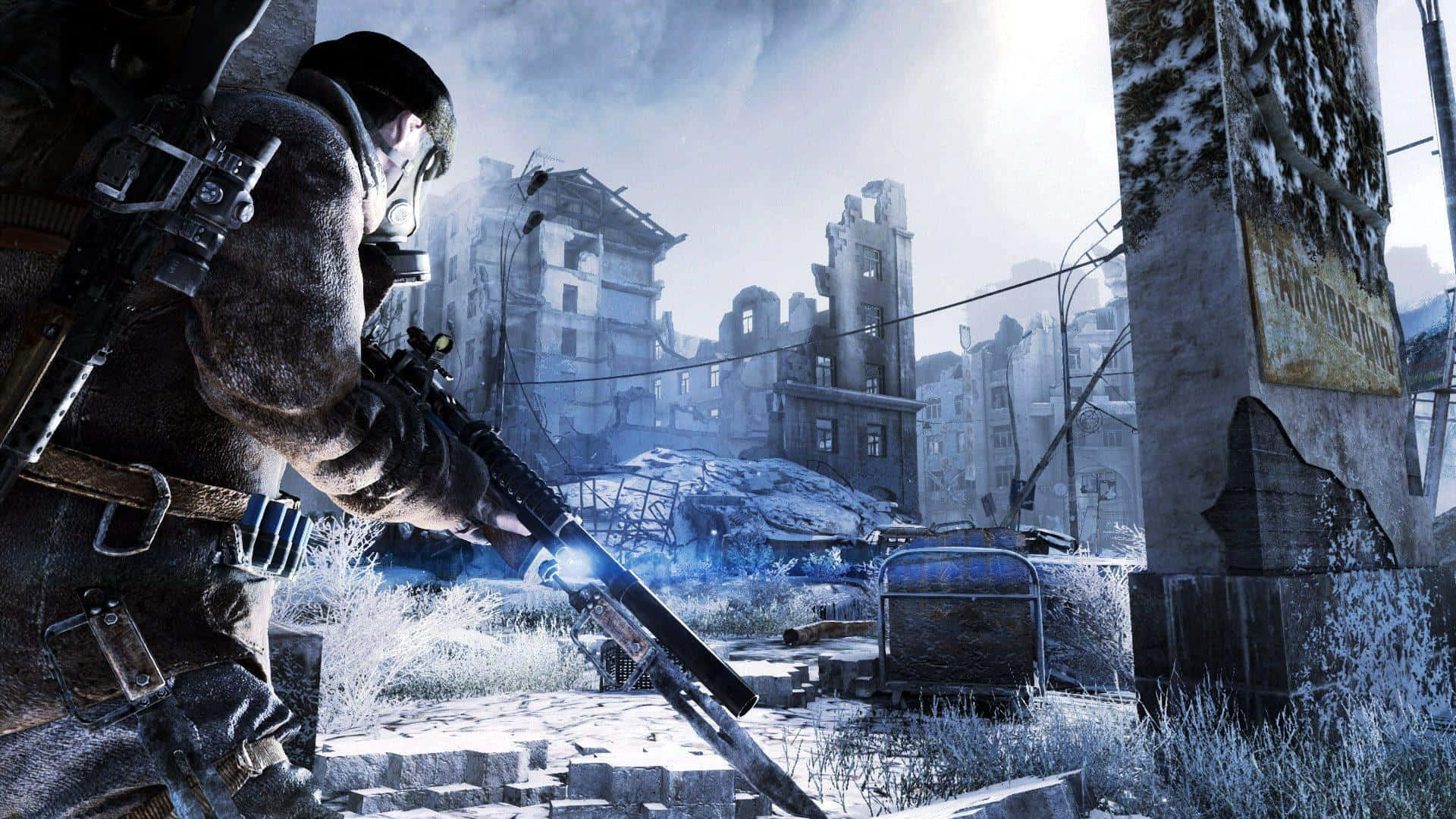 Metro_ Game_ Snowy_ Post_ Apocalyptic_ Scene Wallpaper