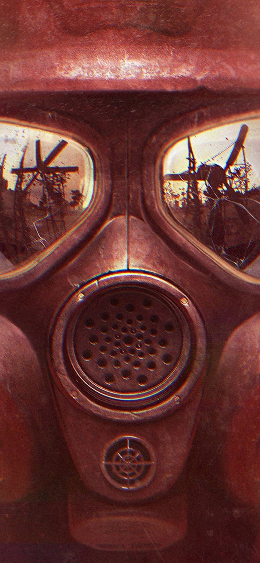 Metro Telefon Maske Nærbillede Wallpaper