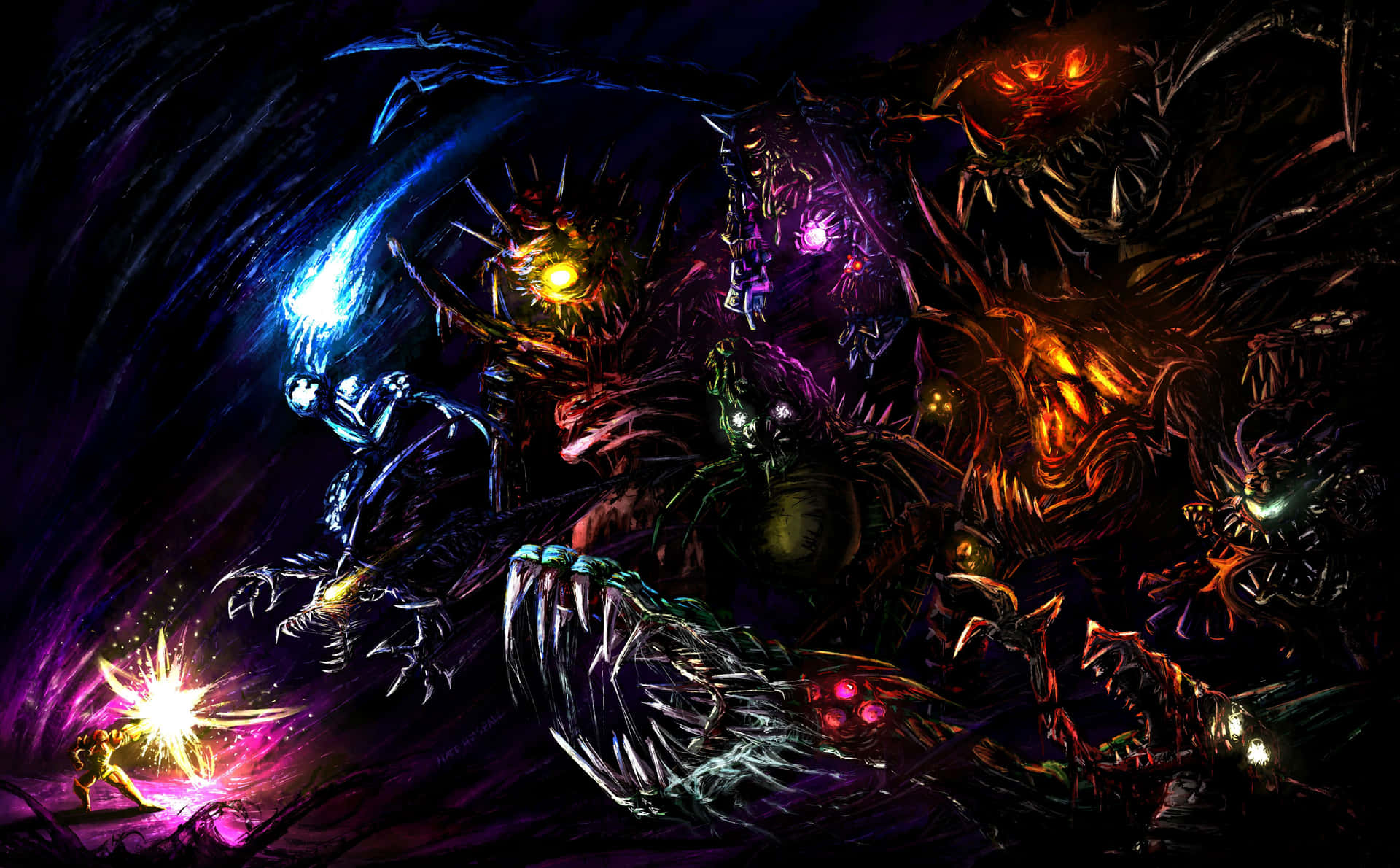 Explore the Depths of the Metroid Dread Universe Wallpaper