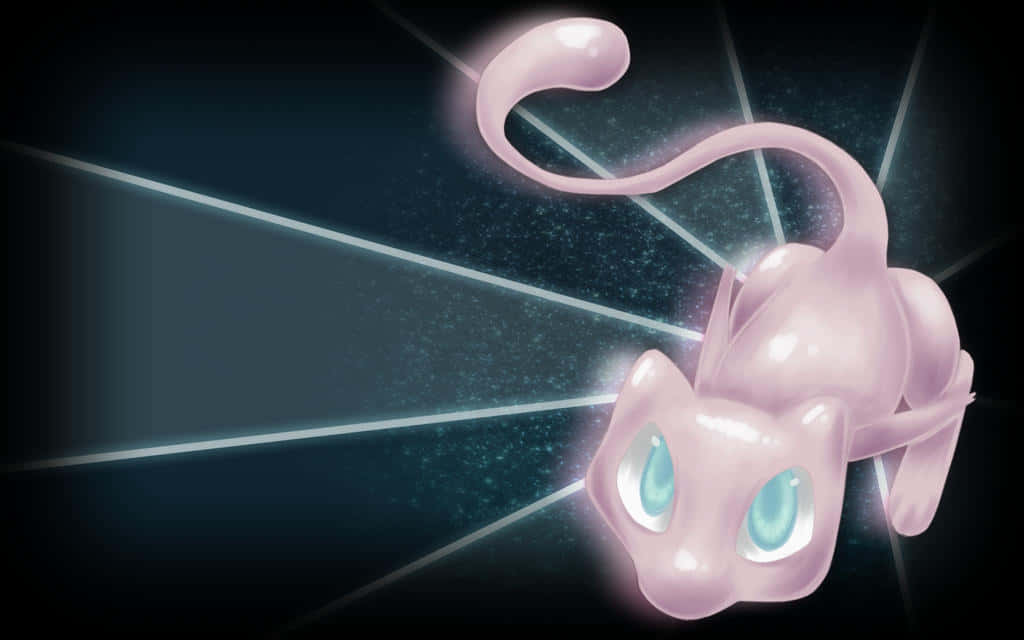 Einrosa Pokémon Mit Blauen Augen, Das Im Dunkeln Fliegt