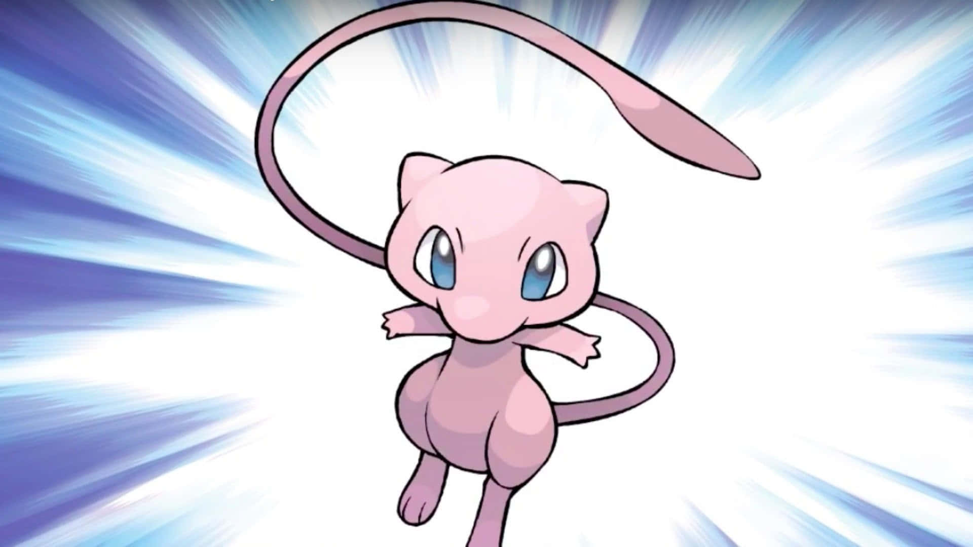 Download Cute Mew Pokemon with a Happy Expression | Wallpapers.com
