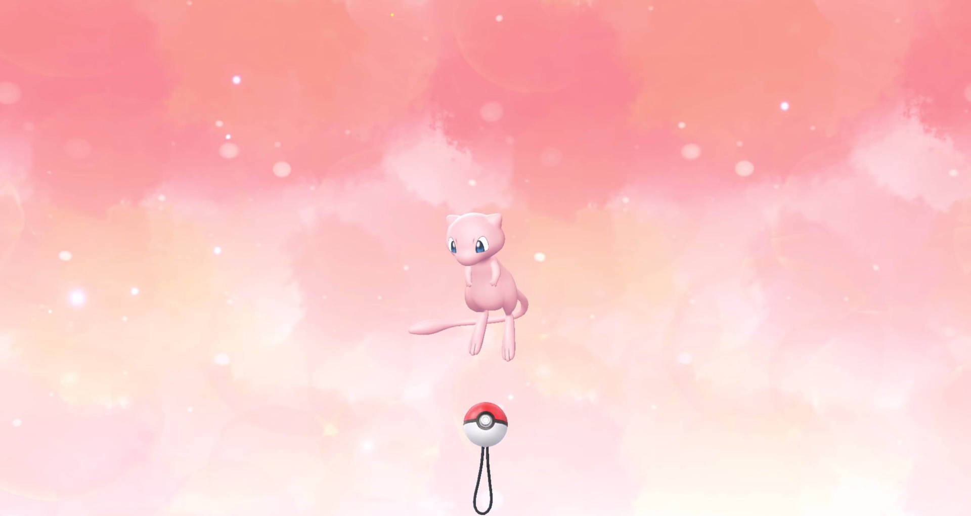 A view of Mew's calm and peaceful pastel sky Wallpaper