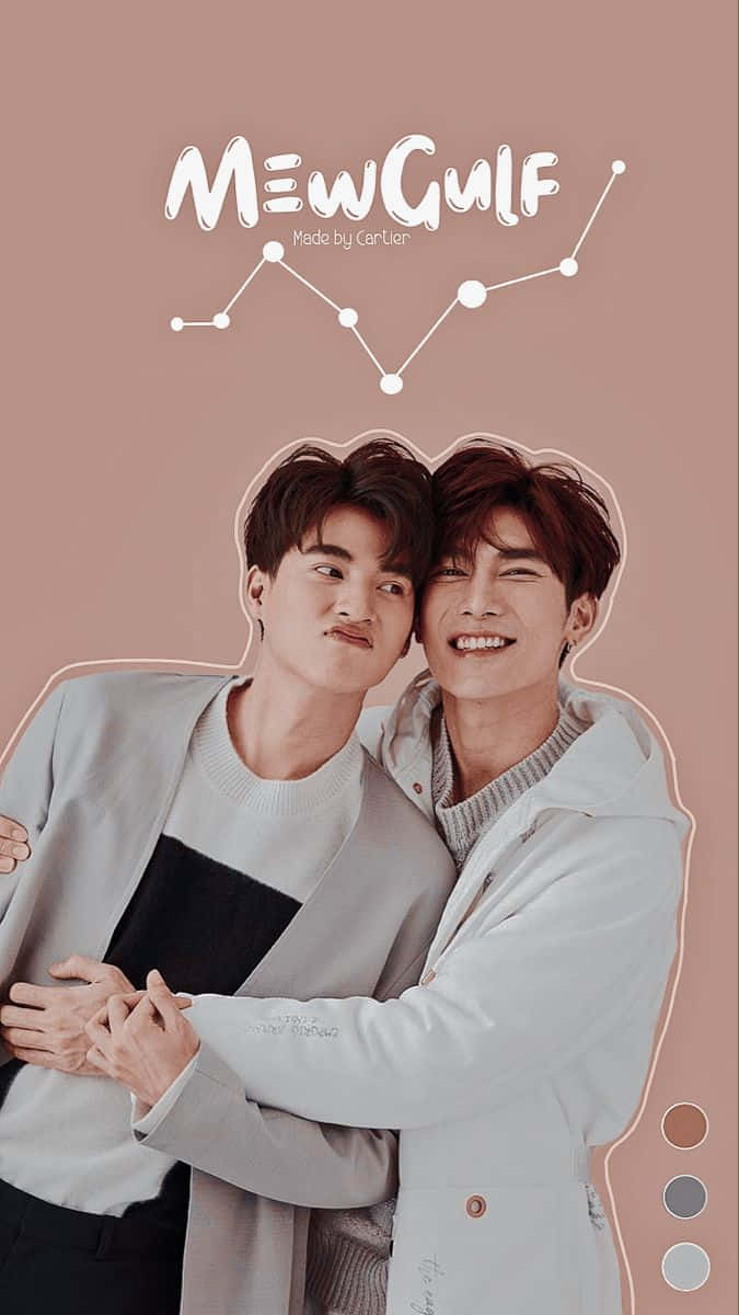 Mewgif - A Poster With Two Men Hugging Wallpaper