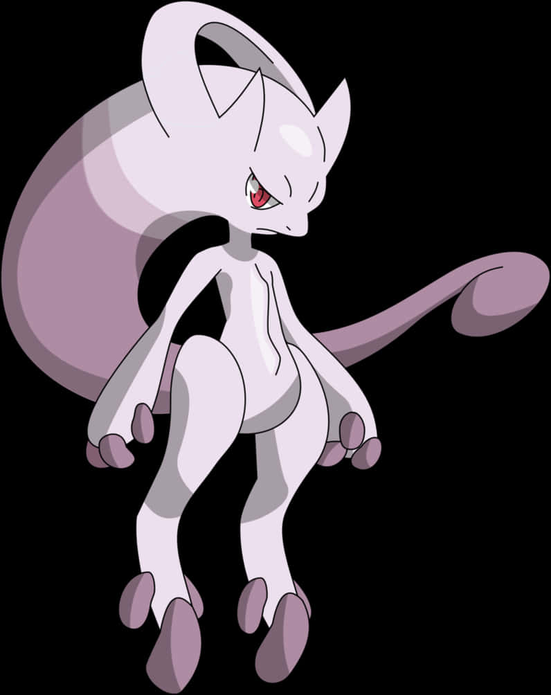 Mewtwo Pokemon Character Art PNG