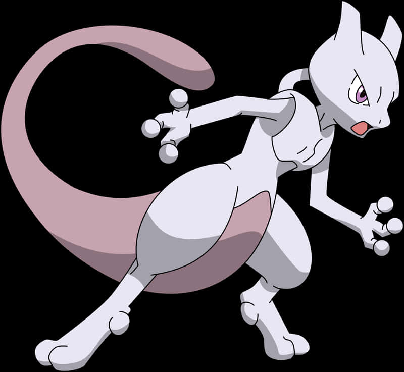 Mewtwo Pokemon Character Illustration PNG