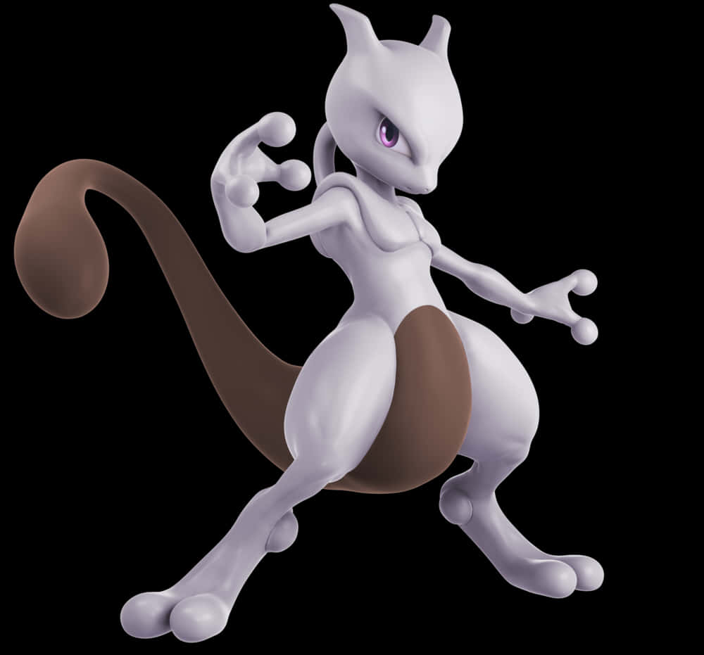 Mewtwo Pokemon Character Pose PNG