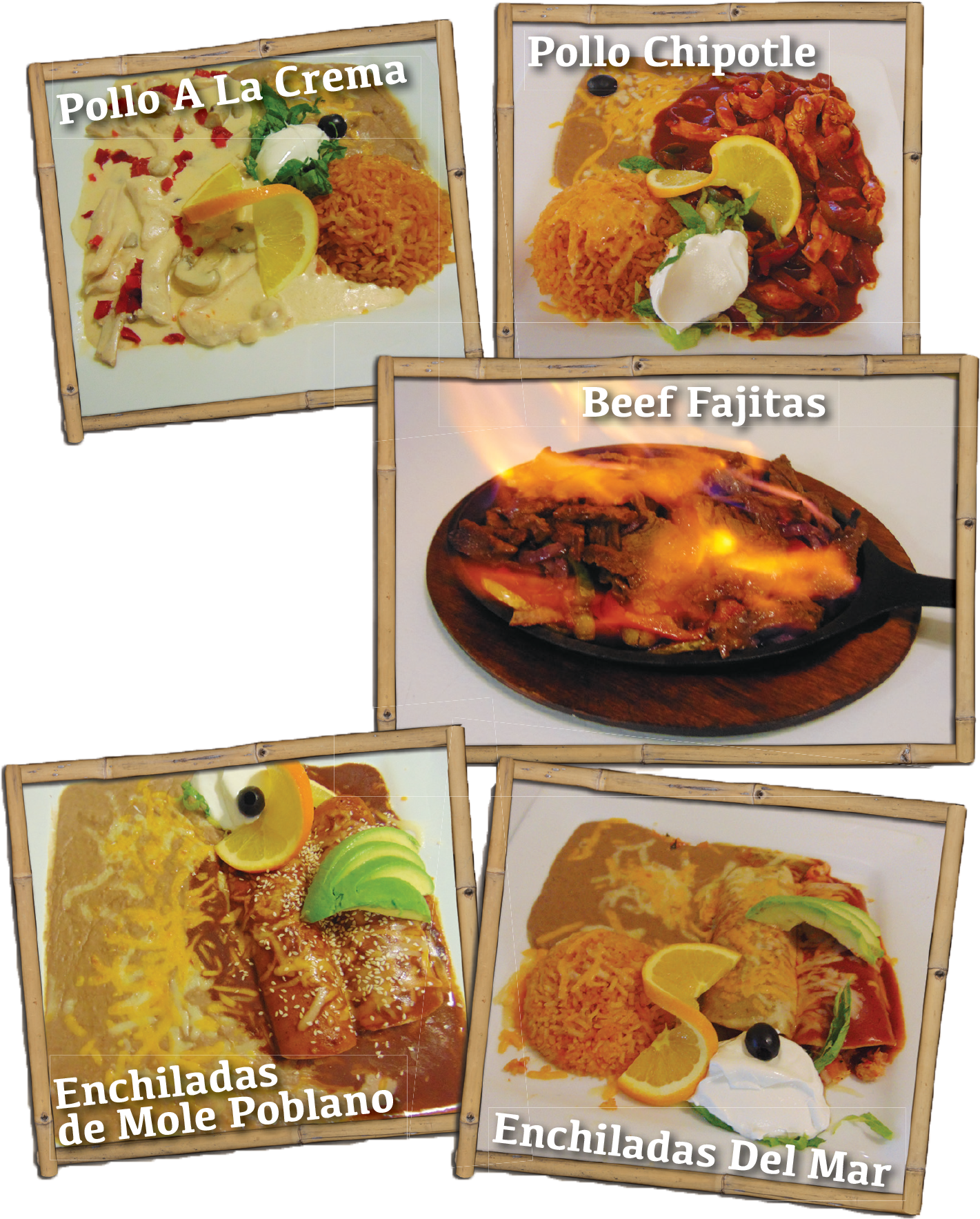 Mexican Cuisine Dishes Collage PNG