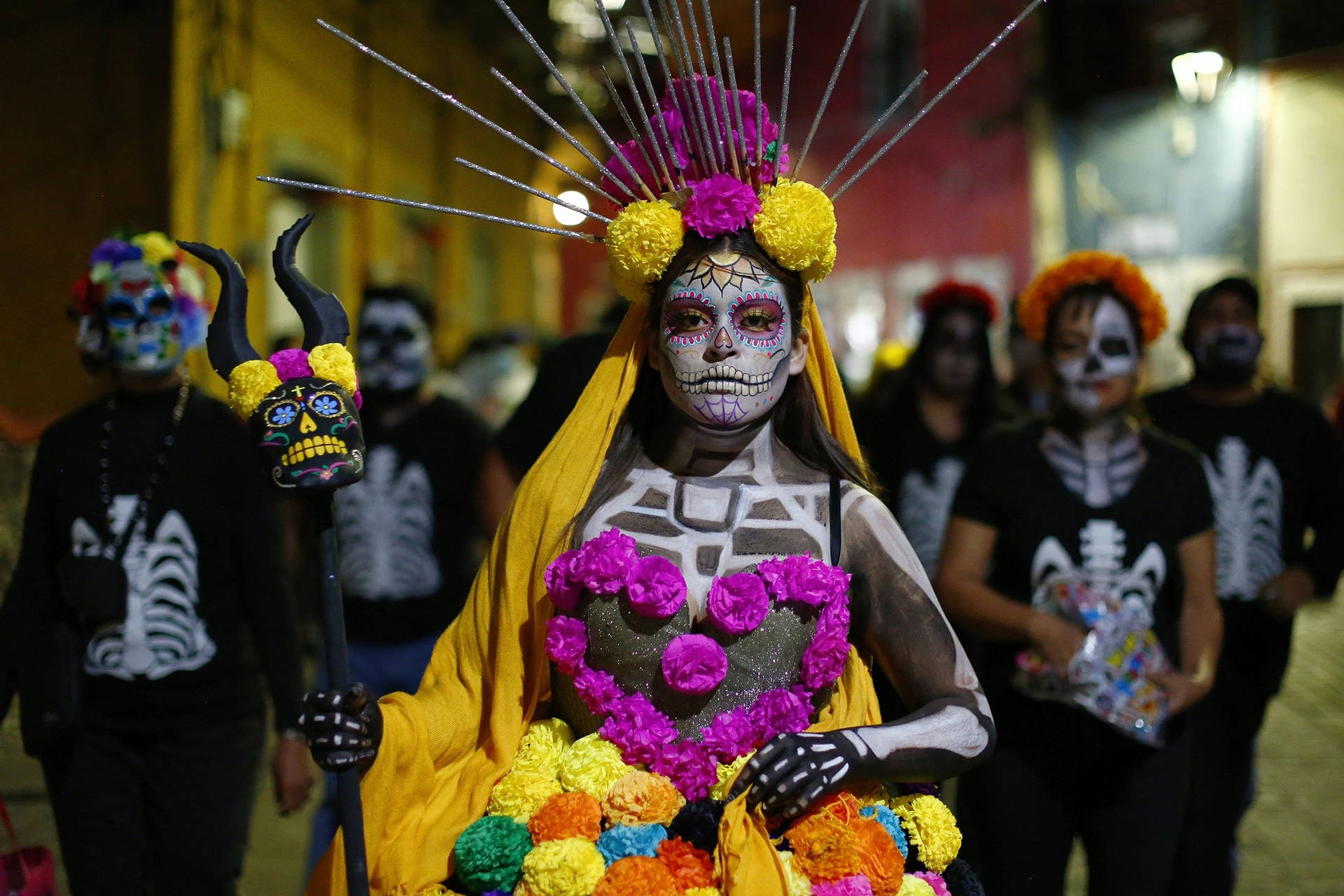 Mexicansk Dag For Den Døde Pige Wallpaper