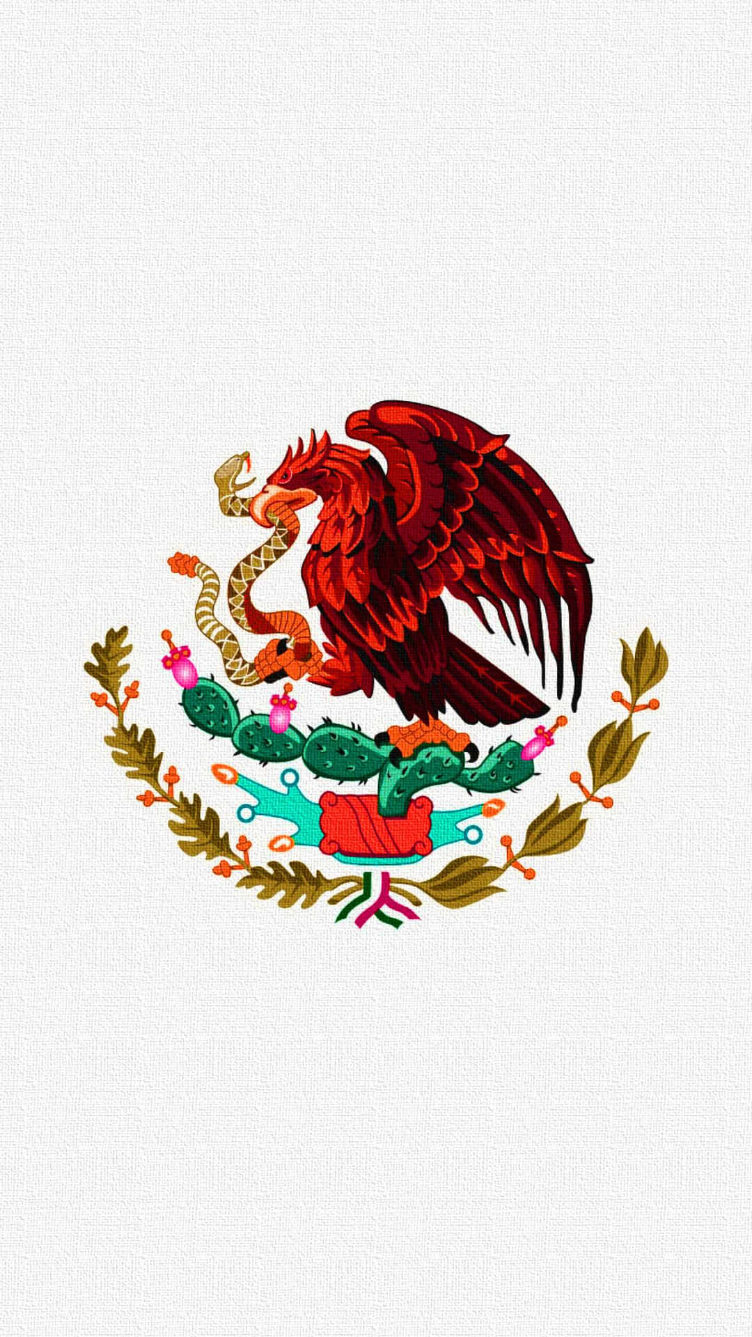 Style De Broderie De L'aigle Mexicain Fond d'écran