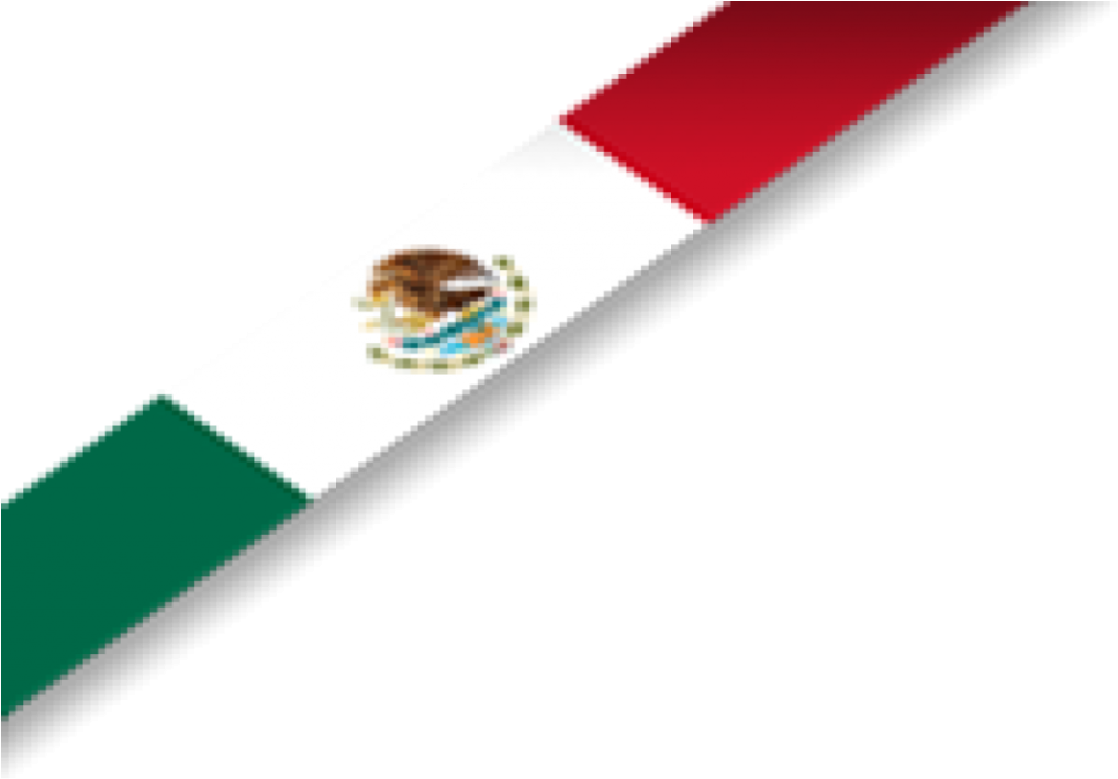 Mexican Flag Diagonal View PNG